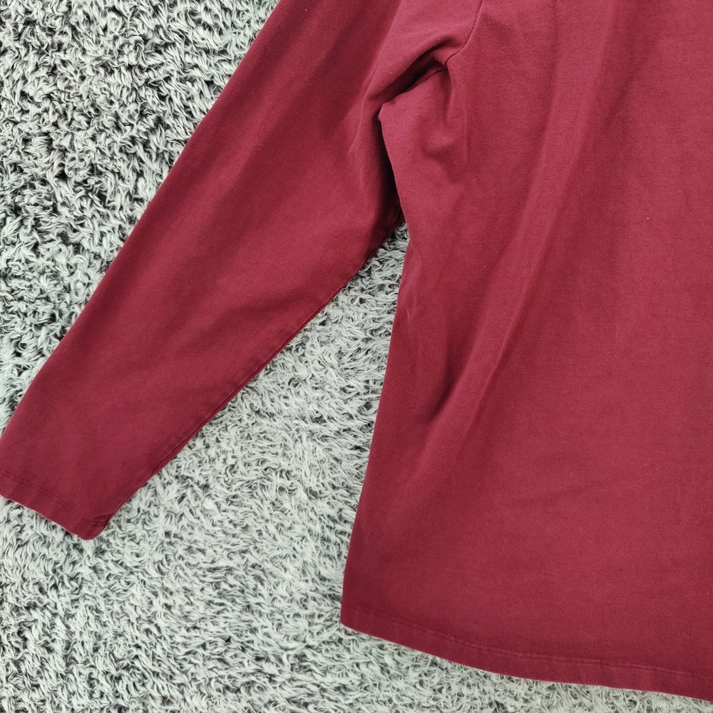 Harley-Davidson Womens Biker Rocker Top 1W Maroon Studded Logo Long Sleeve Tee - Picture 14 of 16